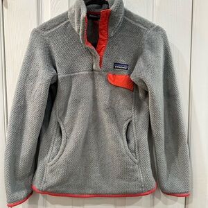 Patagonia Gray Fleece with Red Trim